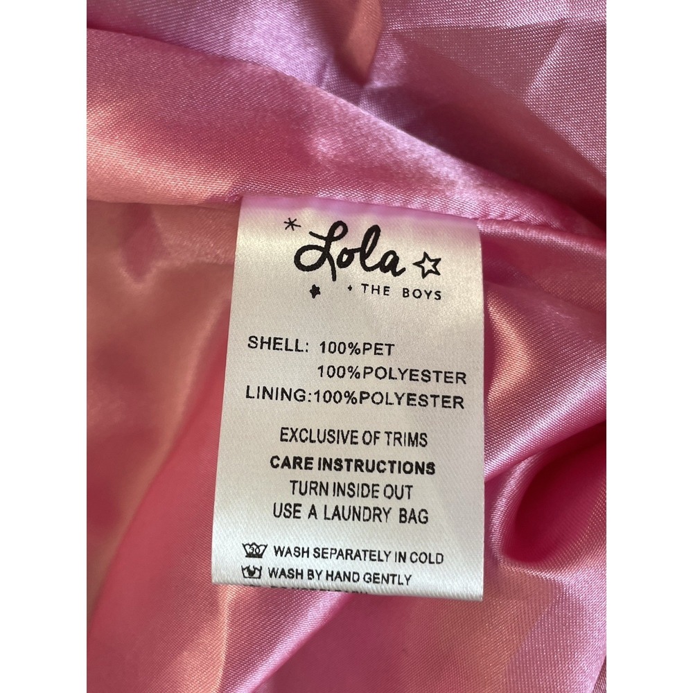 Lola and The Boys Girls Wicked Glinda Sparkle Skirt 14 Pink Shimmer Party Sequin - Picture 10 of 13